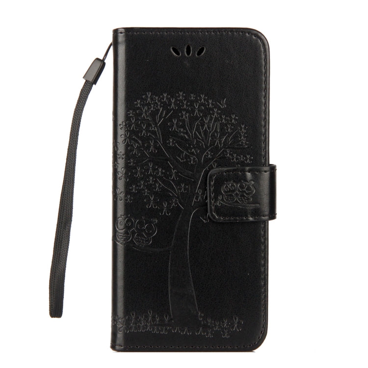 Owl Tree Pattern Horizontal Flip Leather Case for Galaxy A6 (2018), with Holder & Card Slots & Wallet & Lanyard