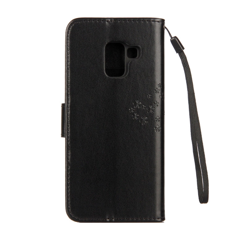 Owl Tree Pattern Horizontal Flip Leather Case for Galaxy A6 (2018), with Holder & Card Slots & Wallet & Lanyard