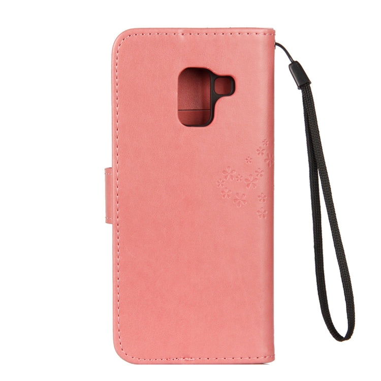 Owl Tree Pattern Horizontal Flip Leather Case for Galaxy A6 (2018), with Holder & Card Slots & Wallet & Lanyard