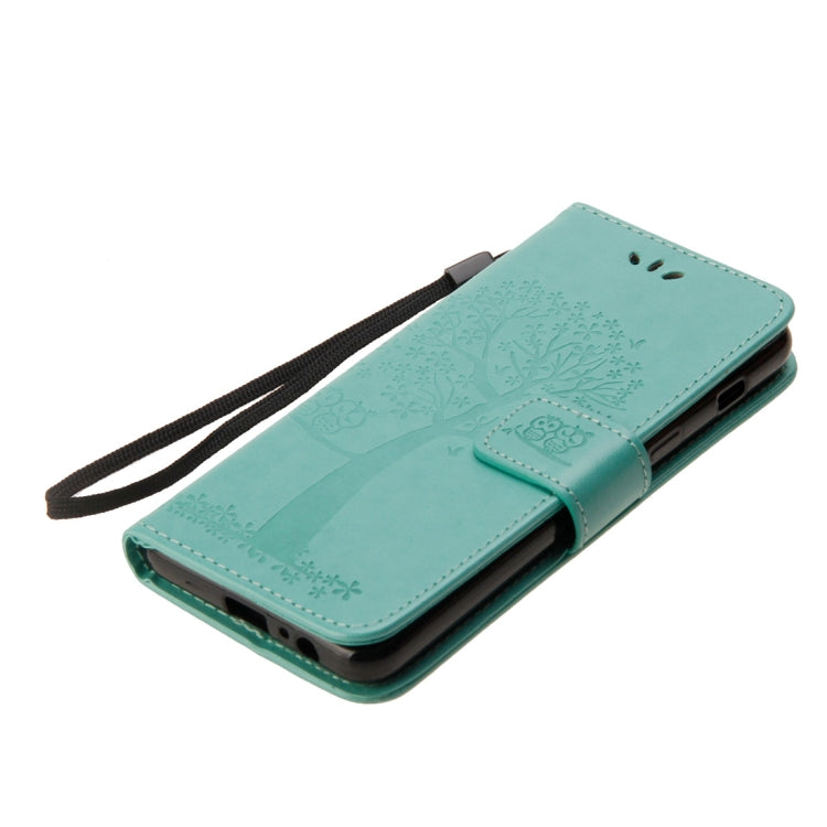 Owl Tree Pattern Horizontal Flip Leather Case for Galaxy A6 (2018), with Holder & Card Slots & Wallet & Lanyard
