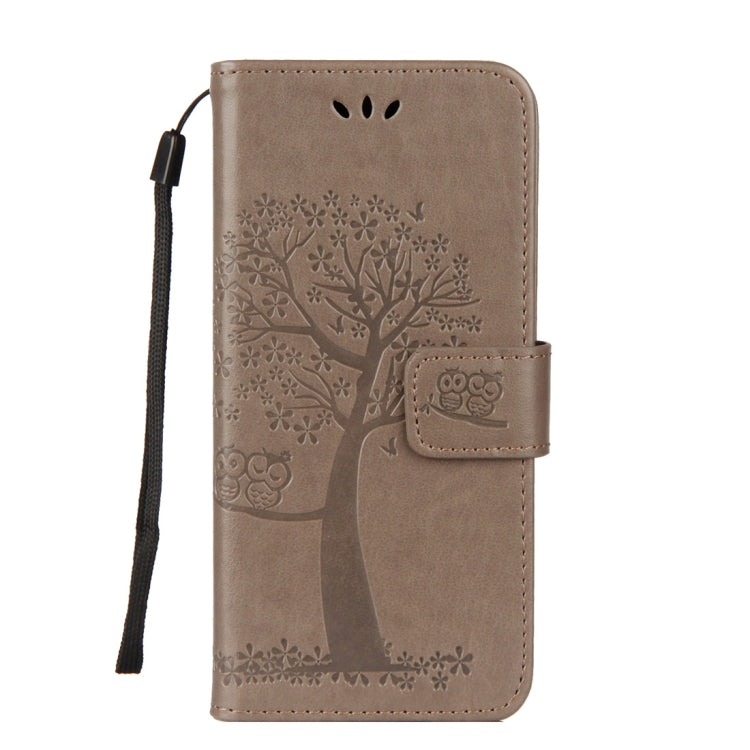 Owl Tree Pattern Horizontal Flip Leather Case for Galaxy A6 (2018), with Holder & Card Slots & Wallet & Lanyard