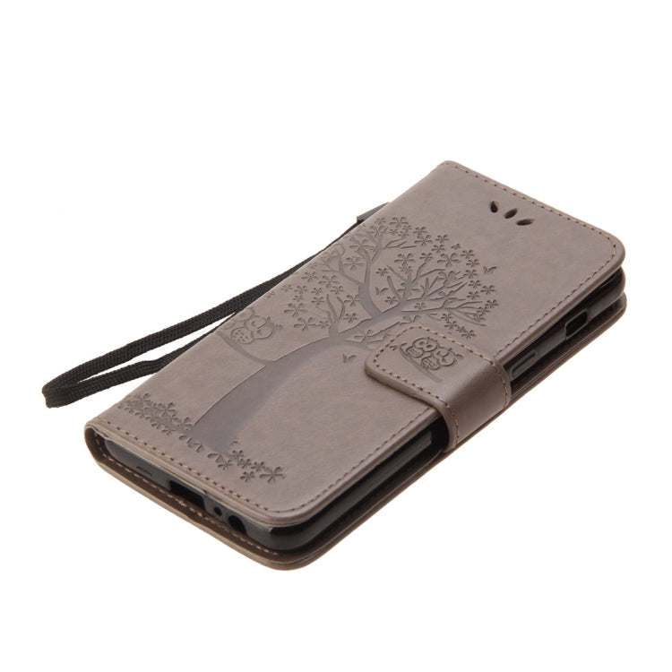 Owl Tree Pattern Horizontal Flip Leather Case for Galaxy A6 (2018), with Holder & Card Slots & Wallet & Lanyard