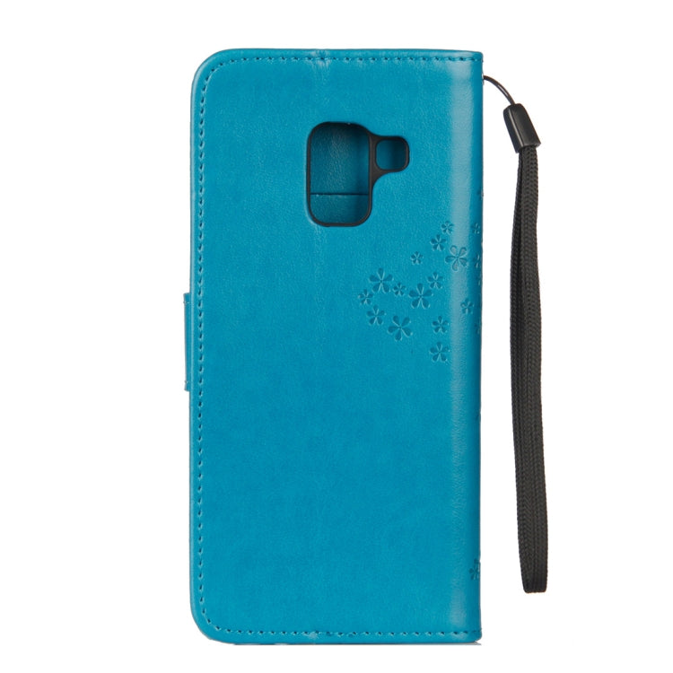Owl Tree Pattern Horizontal Flip Leather Case for Galaxy A6 (2018), with Holder & Card Slots & Wallet & Lanyard