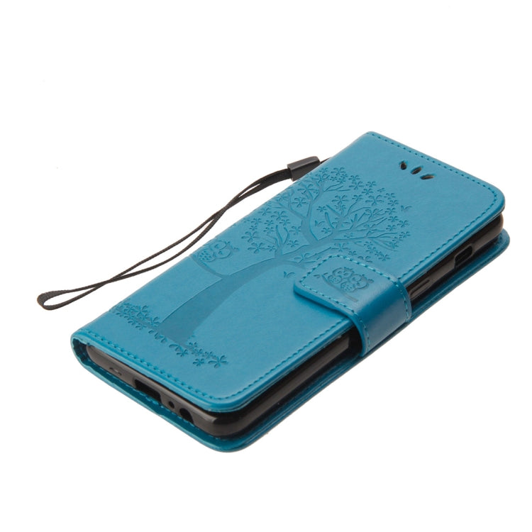 Owl Tree Pattern Horizontal Flip Leather Case for Galaxy A6 (2018), with Holder & Card Slots & Wallet & Lanyard