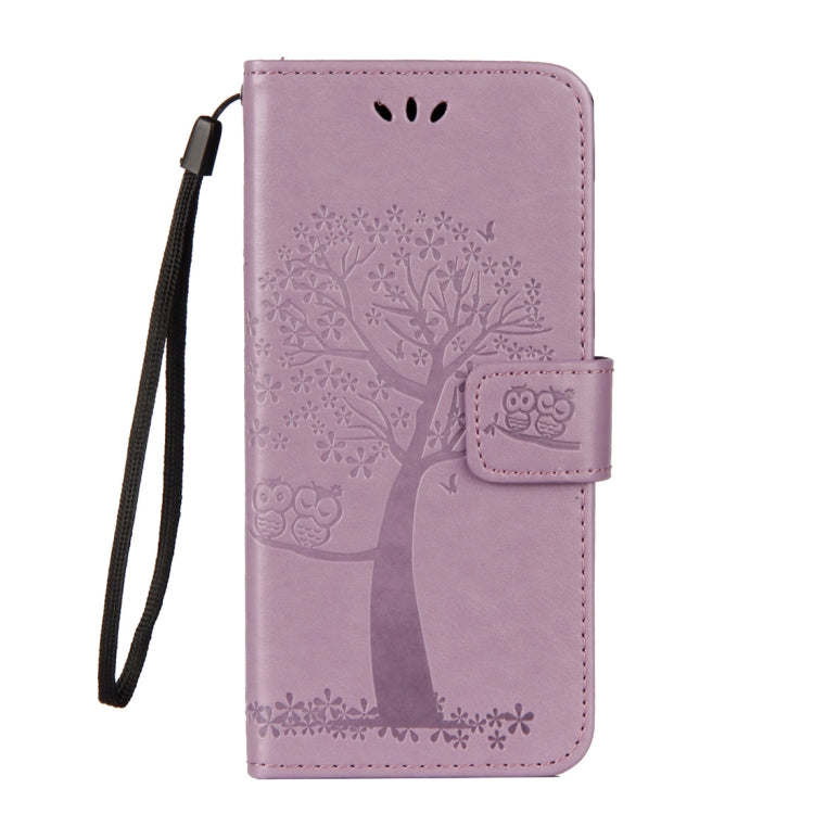 Owl Tree Pattern Horizontal Flip Leather Case for Galaxy A6 (2018), with Holder & Card Slots & Wallet & Lanyard