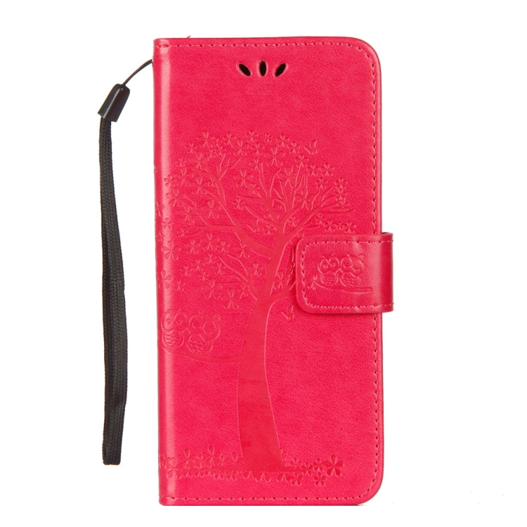 Owl Tree Pattern Horizontal Flip Leather Case for Galaxy A6 (2018), with Holder & Card Slots & Wallet & Lanyard