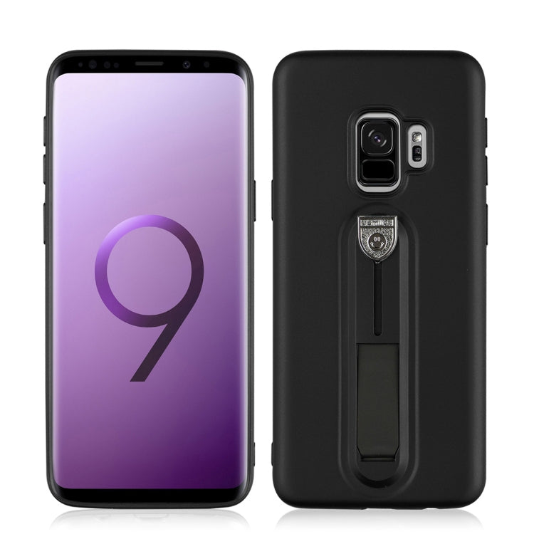 For Galaxy S9 Ultra-thin Frosted Soft TPU Protective Back Case with Holder