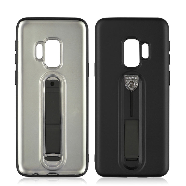 For Galaxy S9 Ultra-thin Frosted Soft TPU Protective Back Case with Holder