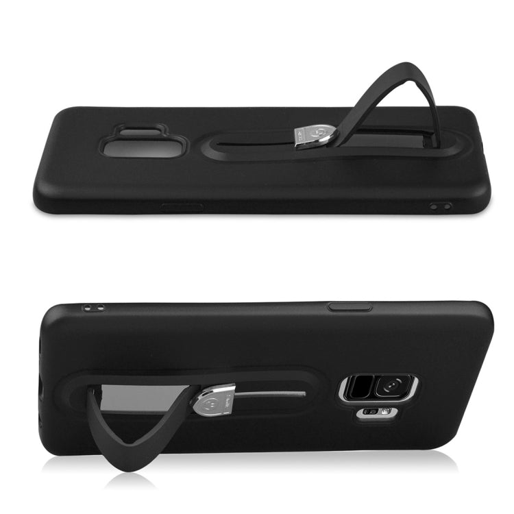 For Galaxy S9 Ultra-thin Frosted Soft TPU Protective Back Case with Holder