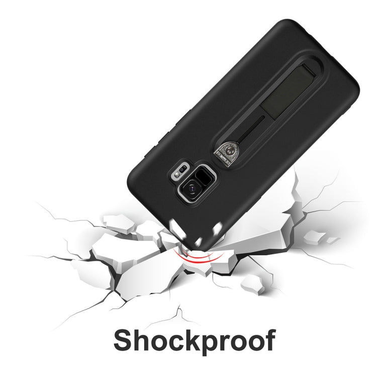 For Galaxy S9 Ultra-thin Frosted Soft TPU Protective Back Case with Holder