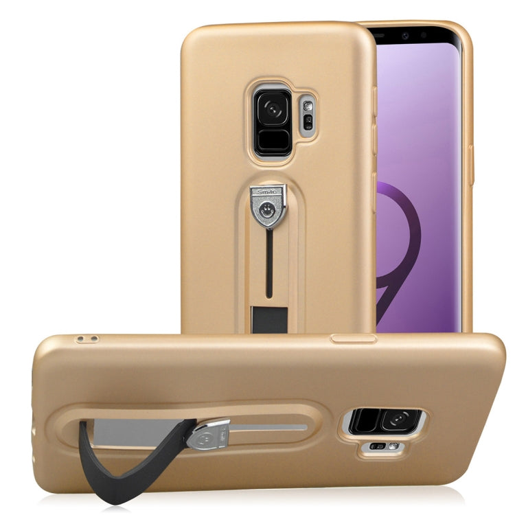 For Galaxy S9 Ultra-thin Frosted Soft TPU Protective Back Case with Holder