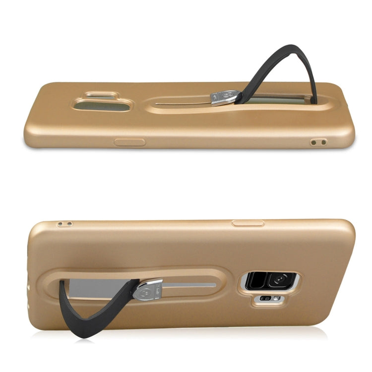For Galaxy S9 Ultra-thin Frosted Soft TPU Protective Back Case with Holder