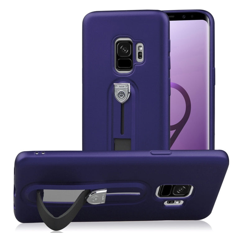For Galaxy S9 Ultra-thin Frosted Soft TPU Protective Back Case with Holder