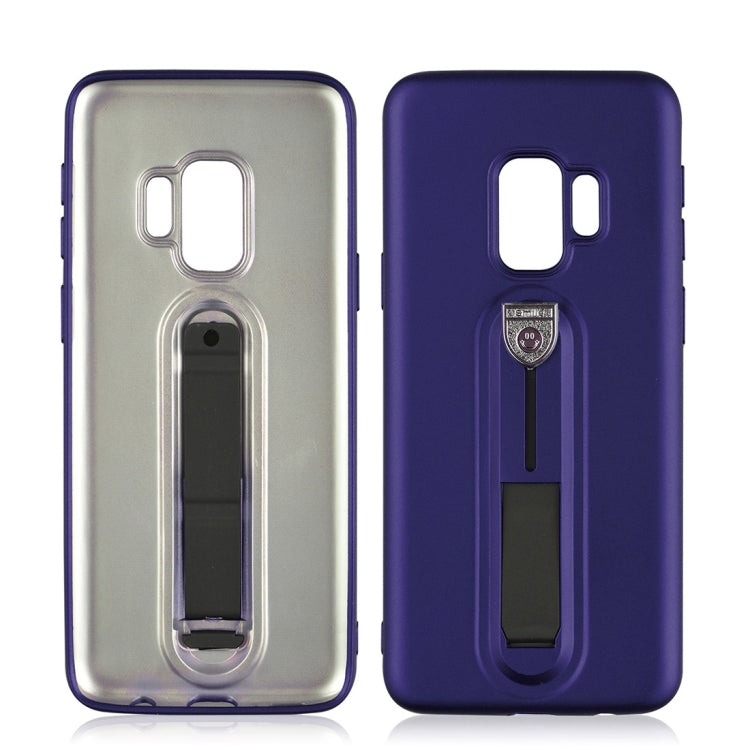 For Galaxy S9 Ultra-thin Frosted Soft TPU Protective Back Case with Holder