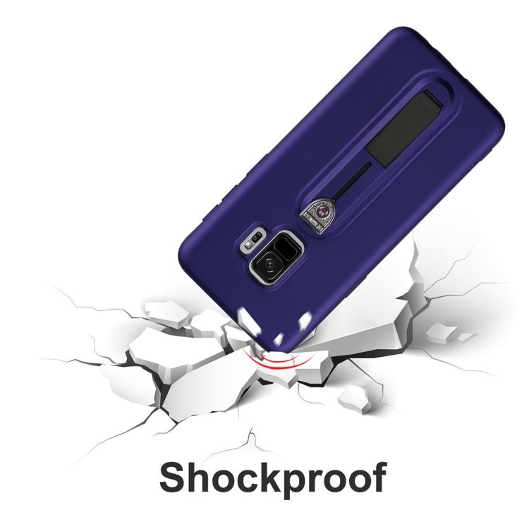 For Galaxy S9 Ultra-thin Frosted Soft TPU Protective Back Case with Holder