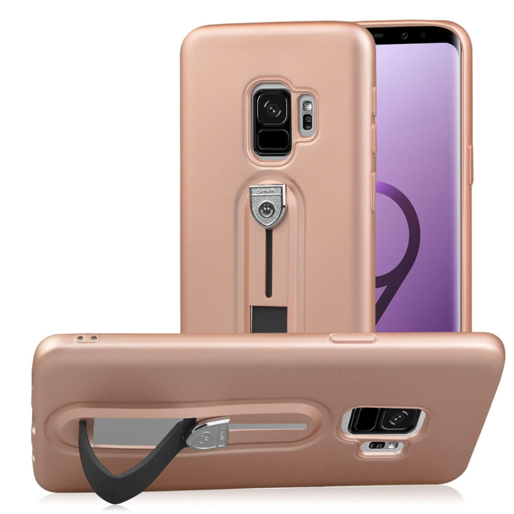 For Galaxy S9 Ultra-thin Frosted Soft TPU Protective Back Case with Holder