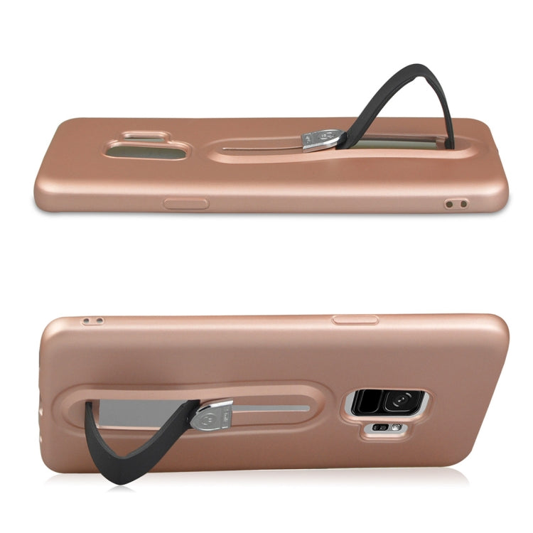 For Galaxy S9 Ultra-thin Frosted Soft TPU Protective Back Case with Holder