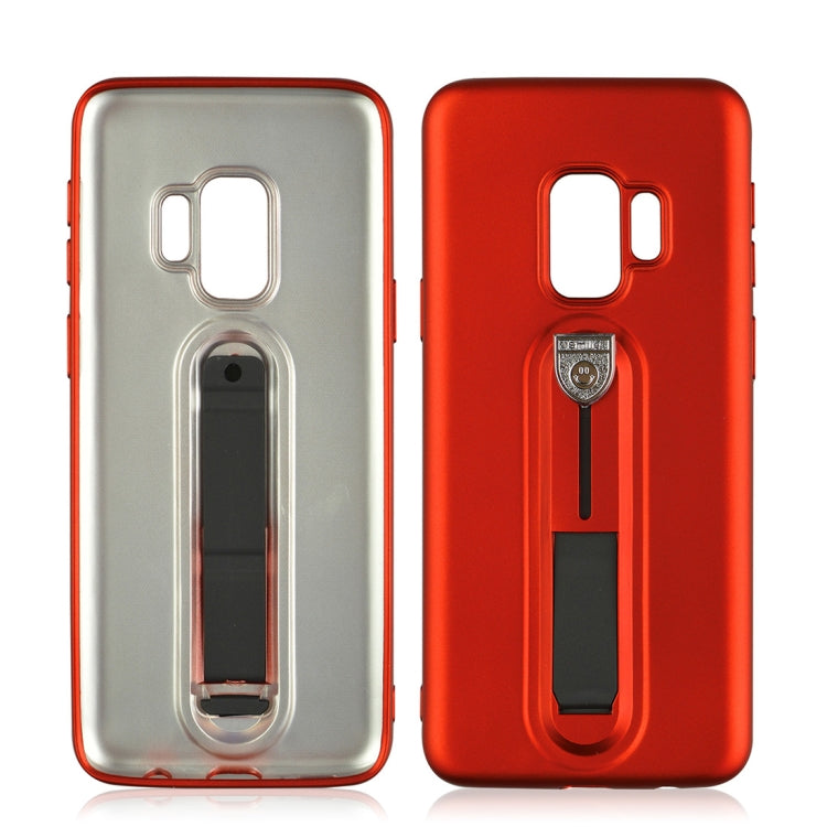 For Galaxy S9 Ultra-thin Frosted Soft TPU Protective Back Case with Holder