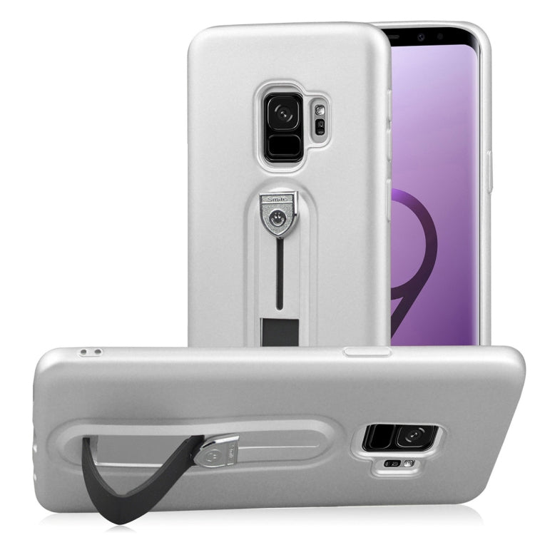For Galaxy S9 Ultra-thin Frosted Soft TPU Protective Back Case with Holder