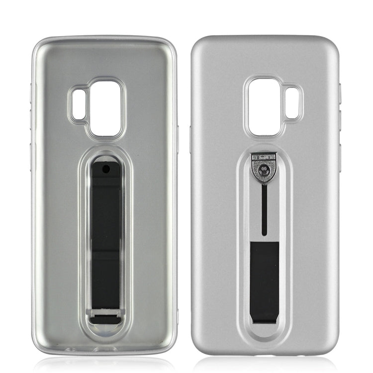 For Galaxy S9 Ultra-thin Frosted Soft TPU Protective Back Case with Holder