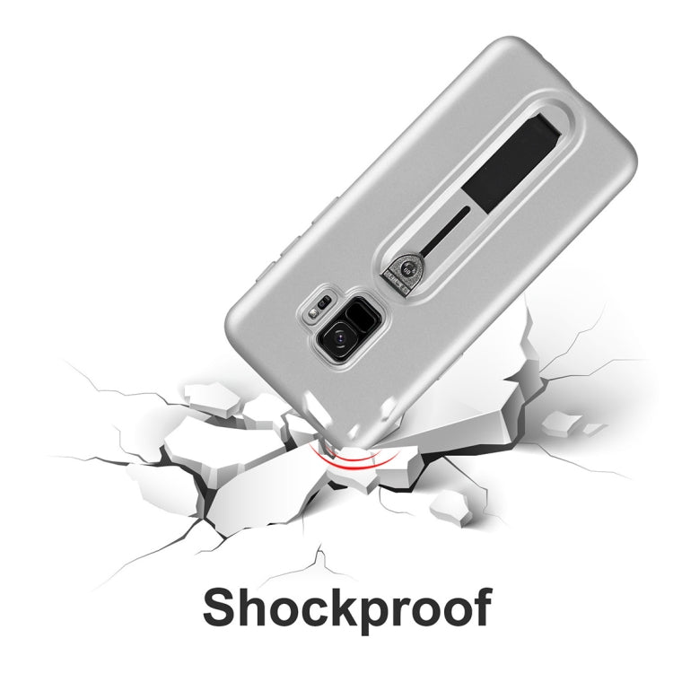 For Galaxy S9 Ultra-thin Frosted Soft TPU Protective Back Case with Holder