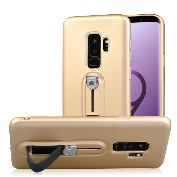 For Galaxy S9+ Ultra-thin Frosted Soft TPU + PC Protective Back Case with Holder