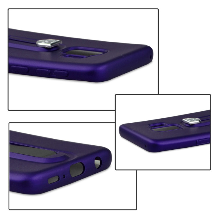 For Galaxy S9+ Ultra-thin Frosted Soft TPU + PC Protective Back Case with Holder