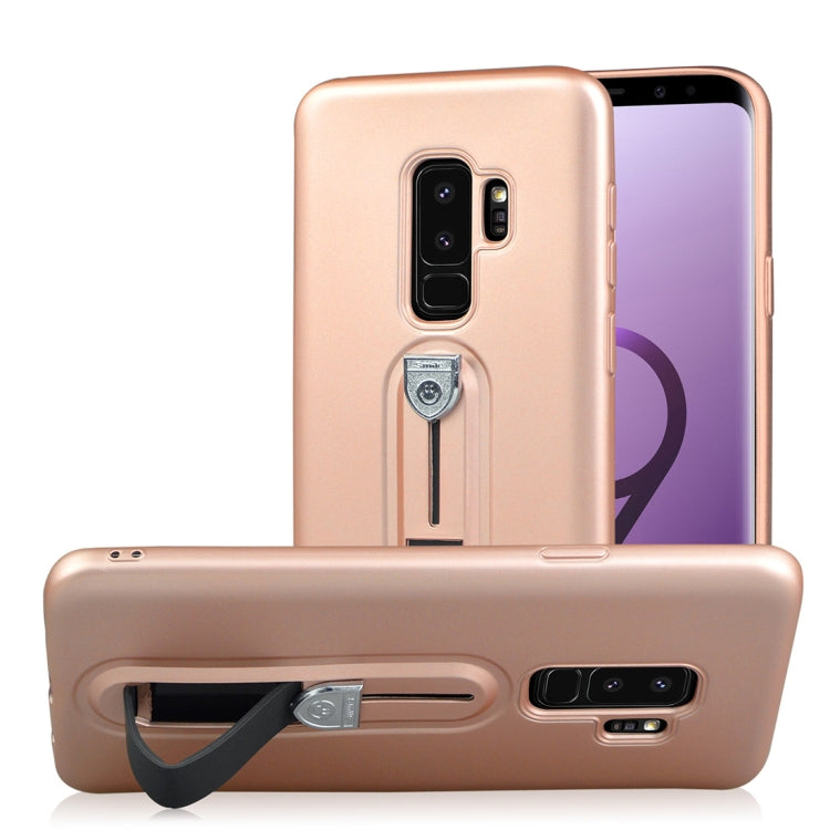 For Galaxy S9+ Ultra-thin Frosted Soft TPU + PC Protective Back Case with Holder