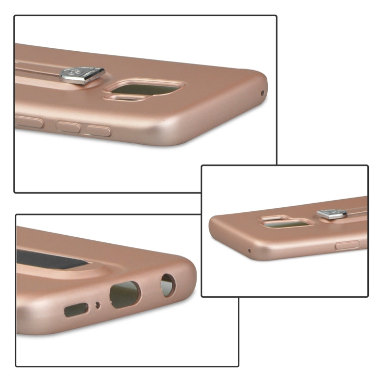 For Galaxy S9+ Ultra-thin Frosted Soft TPU + PC Protective Back Case with Holder