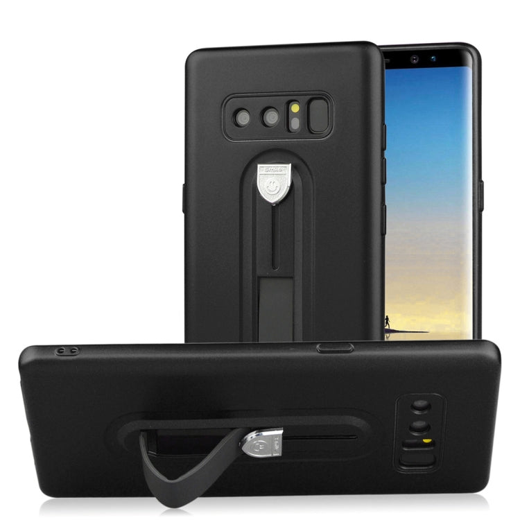 For Galaxy Note 8 Ultra-thin Frosted Soft TPU + PC Protective Back Case with Holder