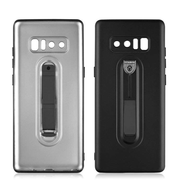 For Galaxy Note 8 Ultra-thin Frosted Soft TPU + PC Protective Back Case with Holder