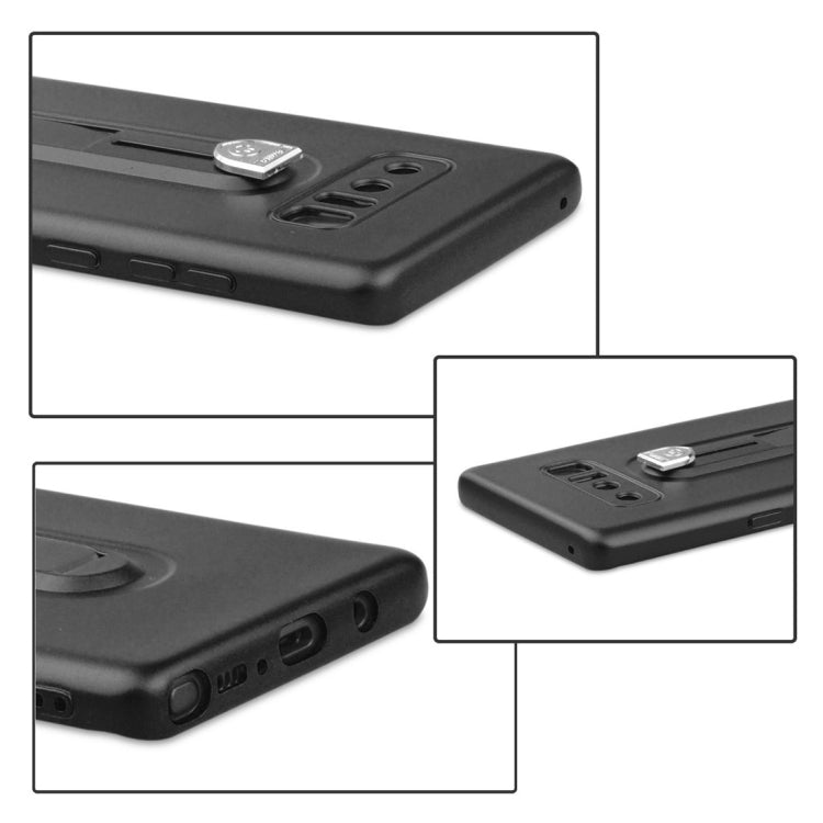 For Galaxy Note 8 Ultra-thin Frosted Soft TPU + PC Protective Back Case with Holder