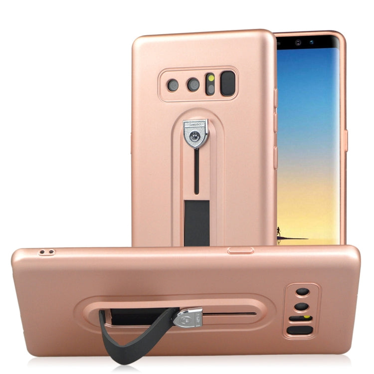 For Galaxy Note 8 Ultra-thin Frosted Soft TPU + PC Protective Back Case with Holder