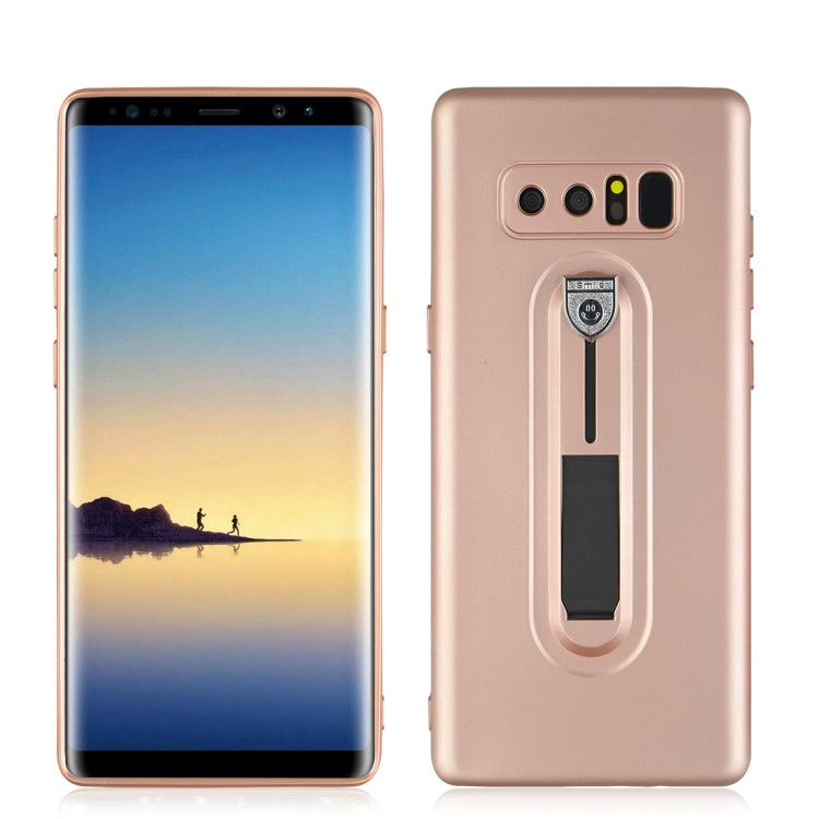 For Galaxy Note 8 Ultra-thin Frosted Soft TPU + PC Protective Back Case with Holder