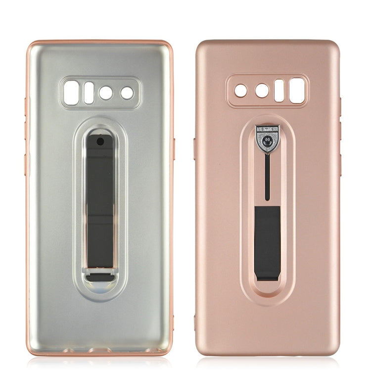 For Galaxy Note 8 Ultra-thin Frosted Soft TPU + PC Protective Back Case with Holder