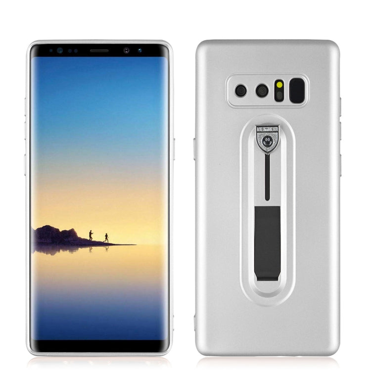 For Galaxy Note 8 Ultra-thin Frosted Soft TPU + PC Protective Back Case with Holder