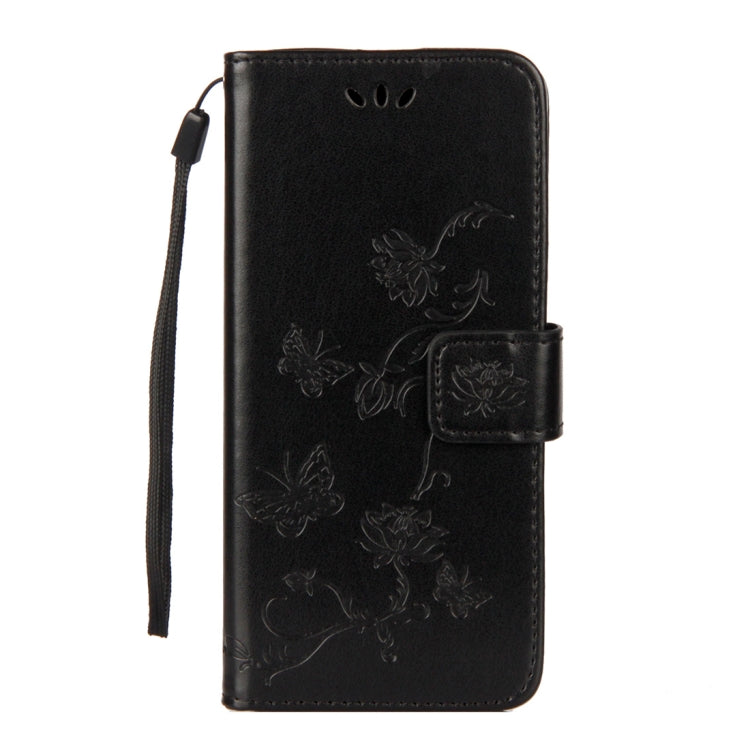 Lotus Butterfly Pattern Horizontal Flip Leather Case for Galaxy A6 (2018), with Holder & Card Slots & Wallet & Lanyard