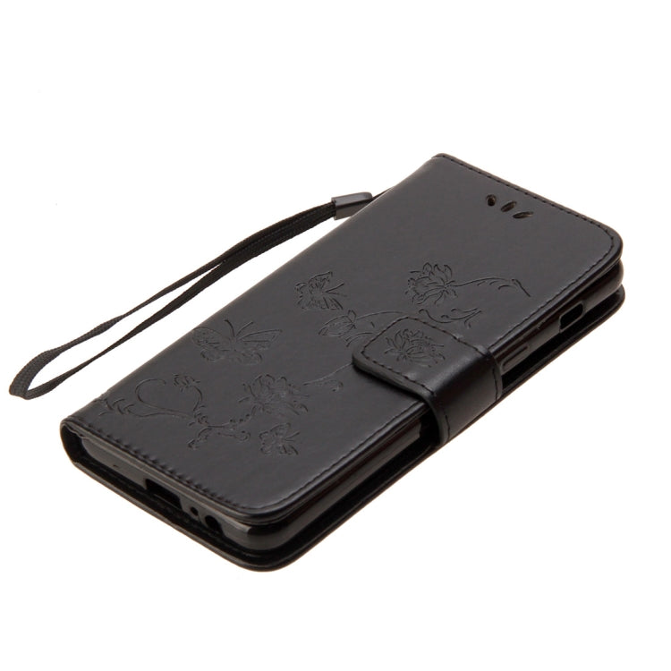 Lotus Butterfly Pattern Horizontal Flip Leather Case for Galaxy A6 (2018), with Holder & Card Slots & Wallet & Lanyard