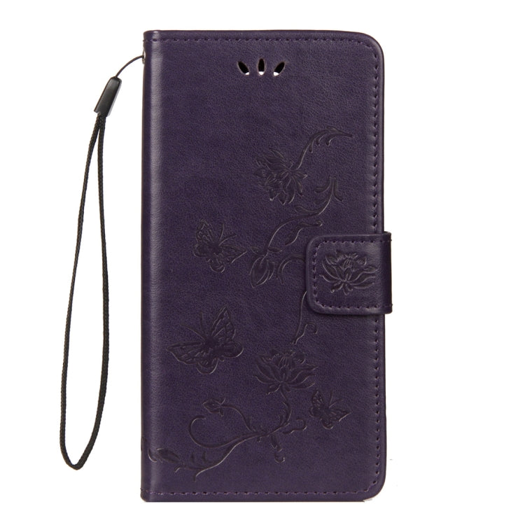 Lotus Butterfly Pattern Horizontal Flip Leather Case for Galaxy A6 (2018), with Holder & Card Slots & Wallet & Lanyard