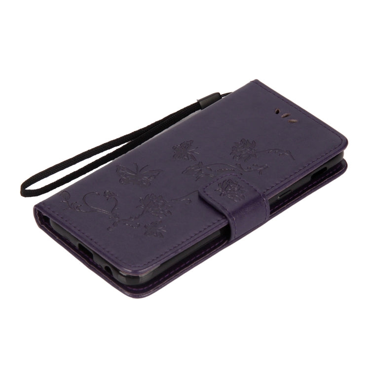 Lotus Butterfly Pattern Horizontal Flip Leather Case for Galaxy A6 (2018), with Holder & Card Slots & Wallet & Lanyard