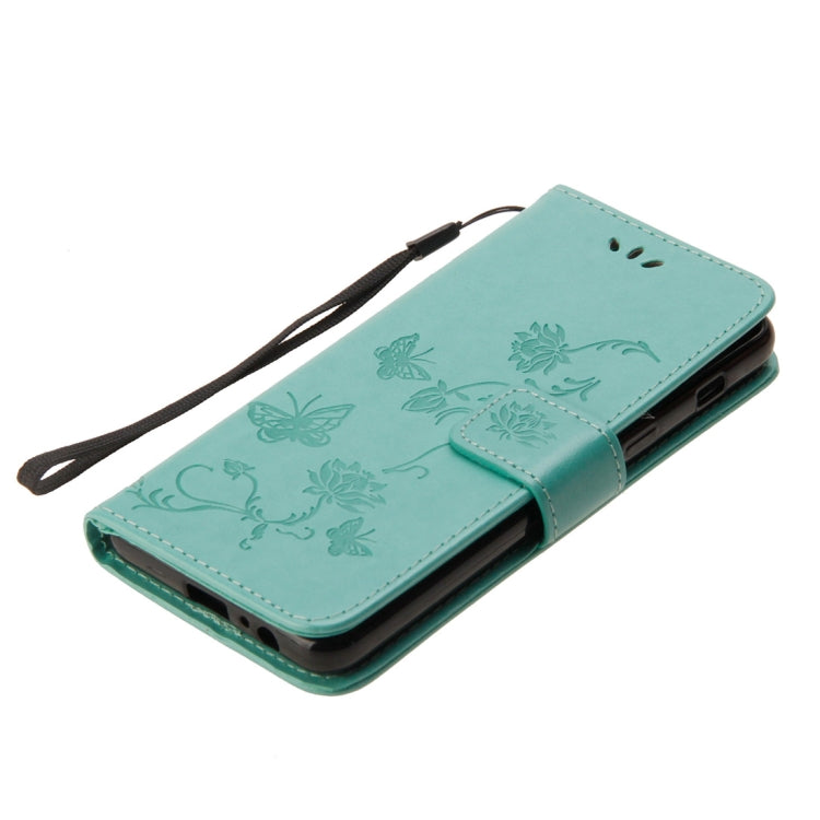 Lotus Butterfly Pattern Horizontal Flip Leather Case for Galaxy A6 (2018), with Holder & Card Slots & Wallet & Lanyard