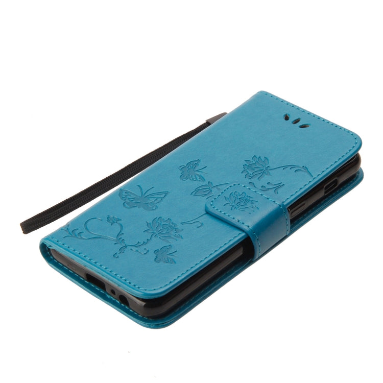 Lotus Butterfly Pattern Horizontal Flip Leather Case for Galaxy A6 (2018), with Holder & Card Slots & Wallet & Lanyard
