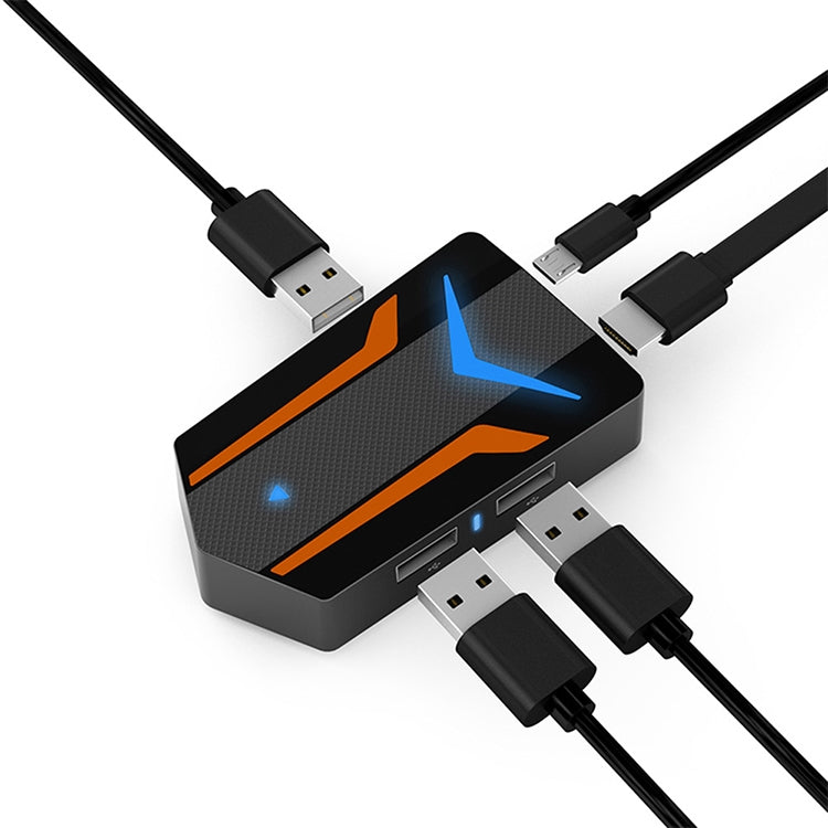 X10 HDMI + Micro USB + USB Interface 4K HD Mobile Game Expander Same Screen Device for PUBG