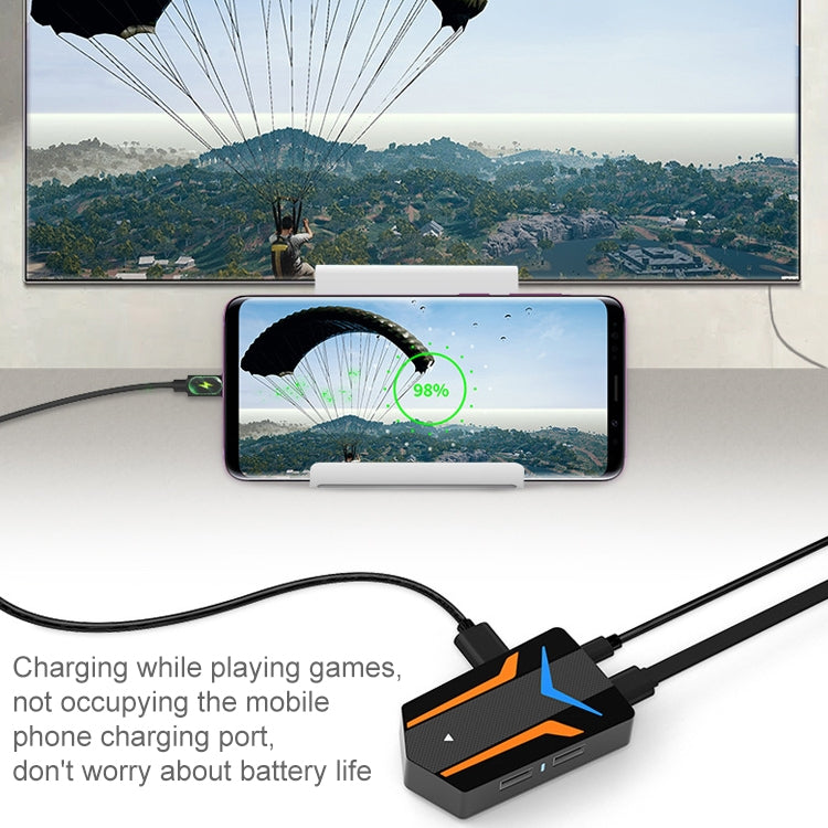 X10 HDMI + Micro USB + USB Interface 4K HD Mobile Game Expander Same Screen Device for PUBG