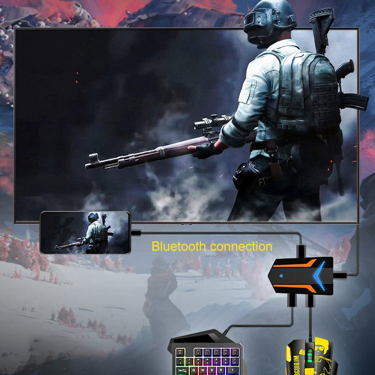 X10 HDMI + Micro USB + USB Interface 4K HD Mobile Game Expander Same Screen Device for PUBG