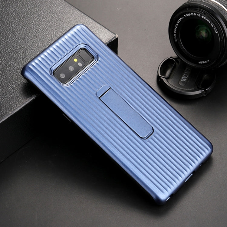 PC + Silicone Vertical Texture Protective Case for Galaxy Note 8, with Holder