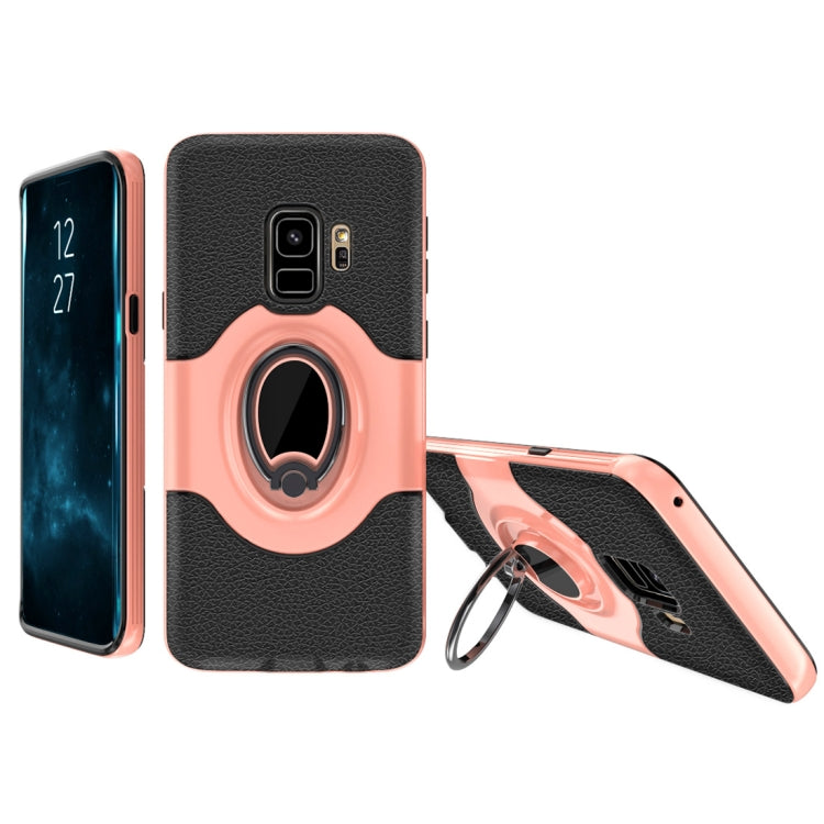 Dropproof Full Coverage Protective Case Cover for Galaxy S9, with Magnetic Rotatable Ring Holder