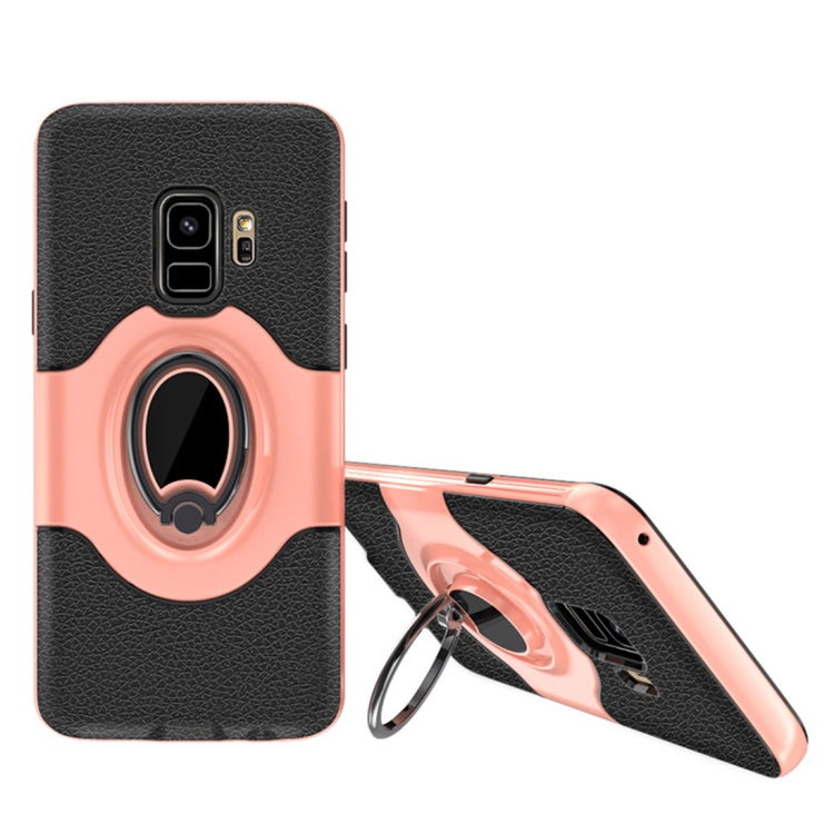 Dropproof Full Coverage Protective Case Cover for Galaxy S9, with Magnetic Rotatable Ring Holder