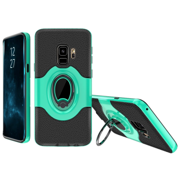 Dropproof Full Coverage Protective Case Cover for Galaxy S9, with Magnetic Rotatable Ring Holder