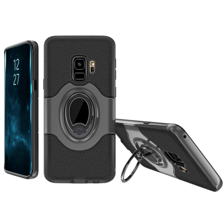 Dropproof Full Coverage Protective Case Cover for Galaxy S9, with Magnetic Rotatable Ring Holder